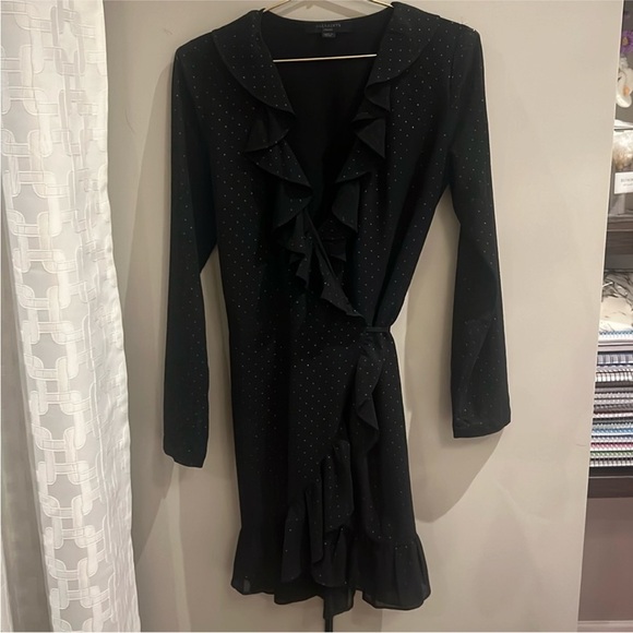 ALL SAINTS KIYAH SHIMMER DRESS - Picture 2 of 7